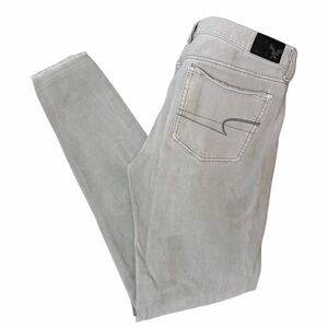 American Eagle Jegging 360° Super Stretch Raw Hem Jeans Size 8 Long